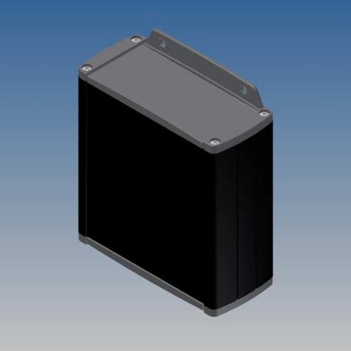 TEKAL31/E.29 - extrudált fém műszerdoboz 110x106x46mm szerelhető fali fekete/sötétszürke - TEKO