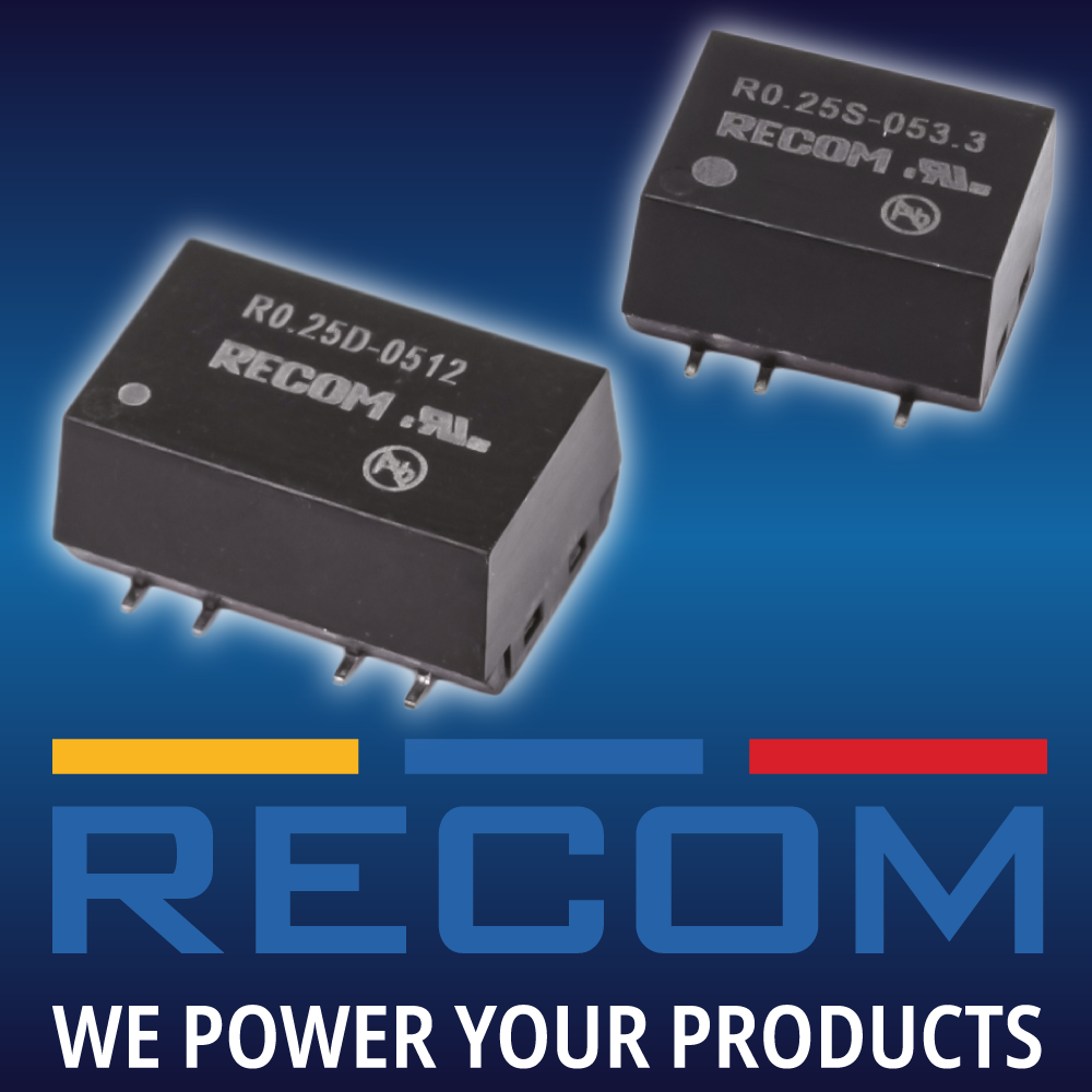 RECOM R0.25 DC/DC átalakítók: Precíziós méréstechnikai feladatokhoz